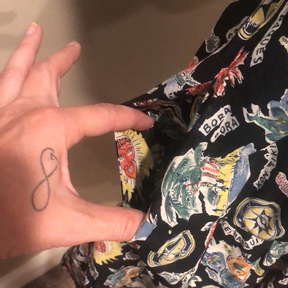 Black and Multi Color patterned dress - Picture 4 of 7